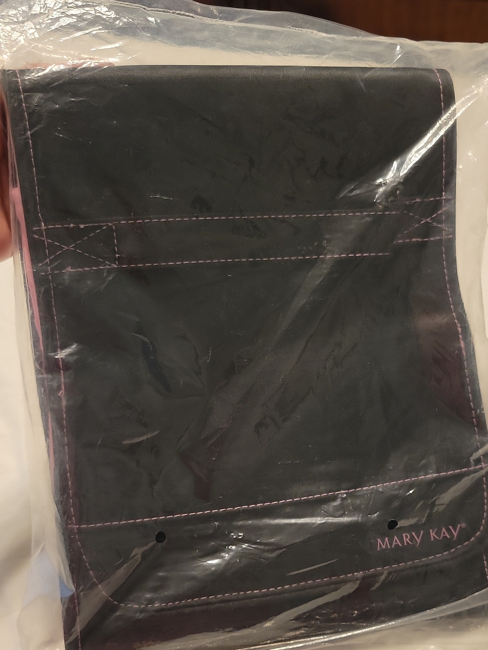 New Mary Kay Black Makeup Case with Pink Stitching